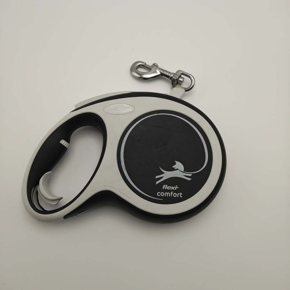 Flexi Comfort Retractable Tape Dog Leash L Tape 8m Black and Grey